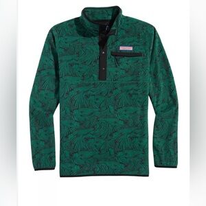 NEW Vineyard Vines Men's Forest Green Patterned Sweater